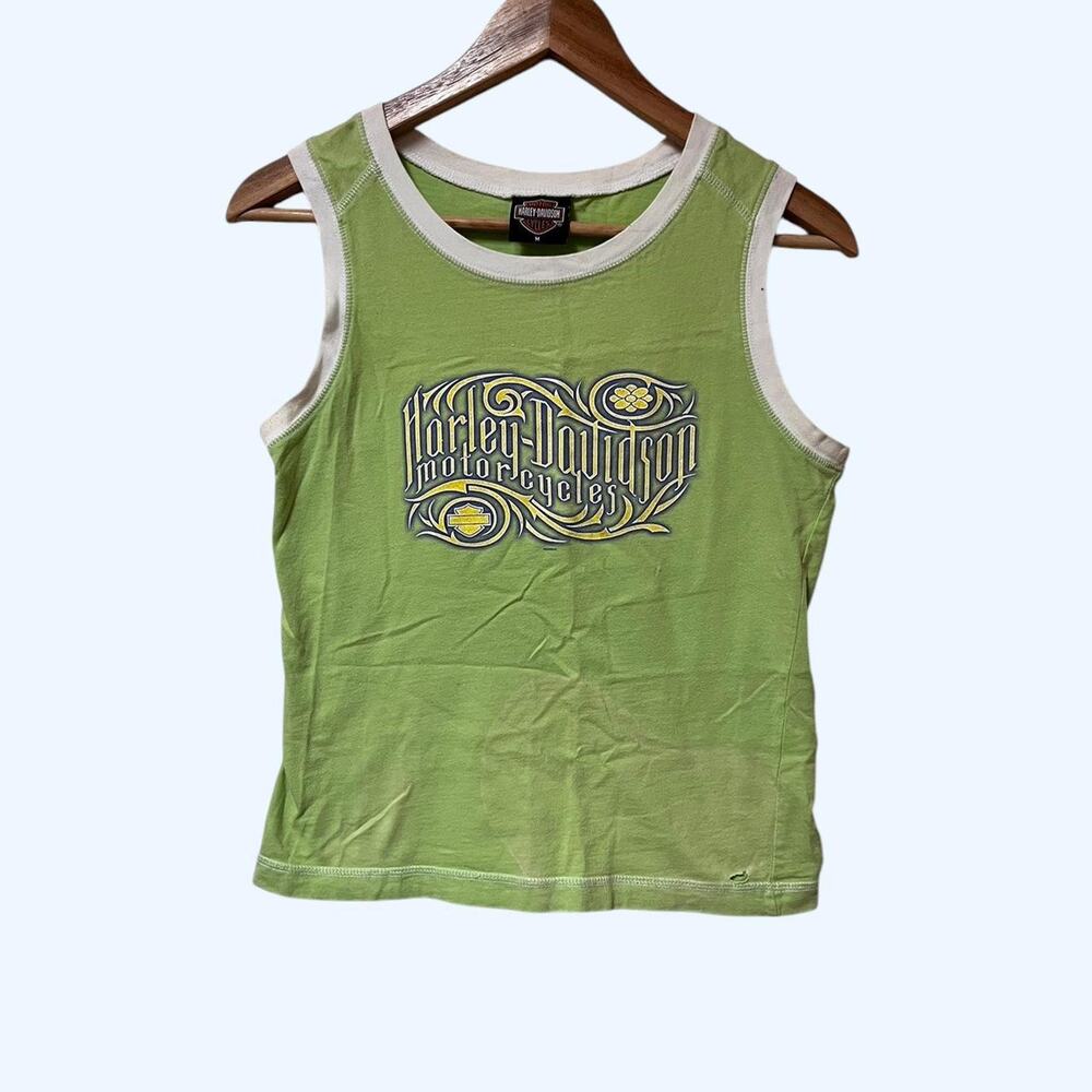 Harley davidson green and yellow